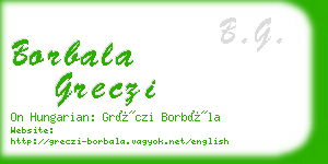 borbala greczi business card